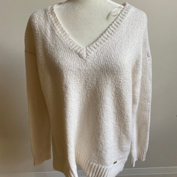 MICHAEL Michael Kors Sweaters - Michael Kors BNWT cream sweater vneck knit Large